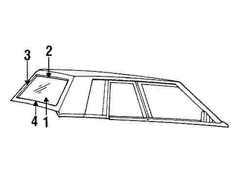 1987 Chrysler LeBaron Reveal Molding, Black Diagram for 5261311