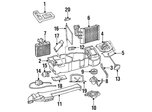 1992 Chrysler Town & Country Resistor Diagram for 4462978