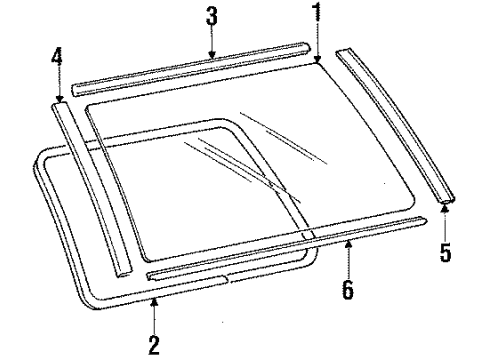 1990 Dodge Colt Glass & Hardware - Quarter Panel Diagram