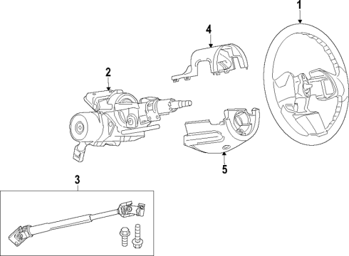 2021 Jeep Renegade Steering Wheel Diagram for 6EU82LXHAA
