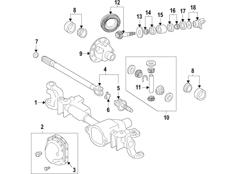 2021 Ram 3500 Side Bearings Diagram for 68449604AA