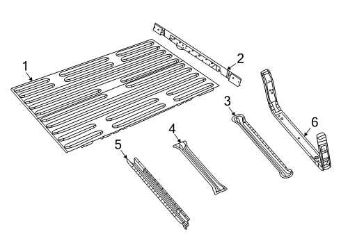 2025 Ram 1500 Crossmember - Rear Box Diagram for 68276811AB