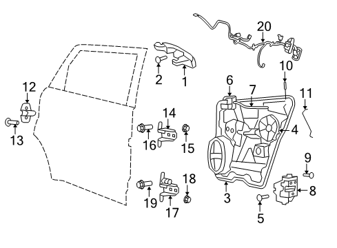 2010 Dodge Journey Control Cable, Rear Diagram for 68043749AA