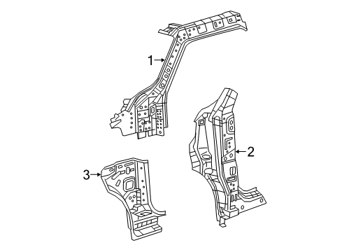 2018 Jeep Renegade Inner Hinge Pillar, Driver Side Diagram for 68268272AA