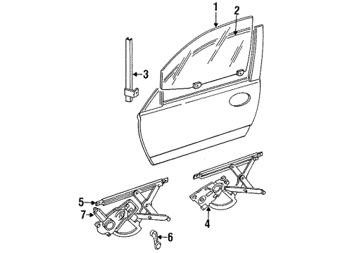 1994 Chrysler Concorde Window Regulator Diagram for 4773919