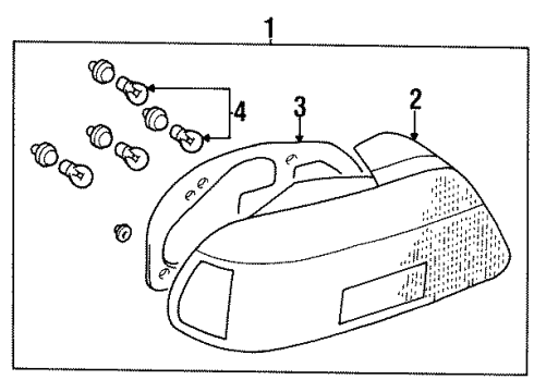 2000 Chrysler Sebring Lens & Housing Diagram for MR322526