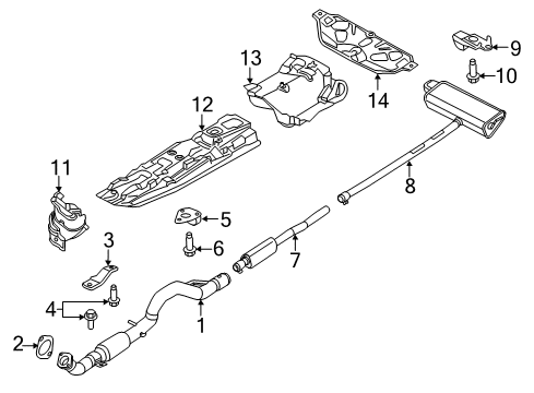 2019 Jeep Renegade Resonator W/Pipe Bolt Diagram for 68094578AA