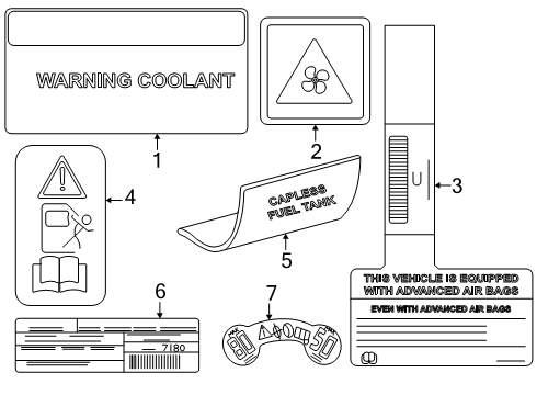 2024 Dodge Hornet Information Labels Diagram