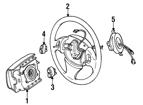 2000 Chrysler Sebring Steering Wheel Diagram for RY55LAZAB
