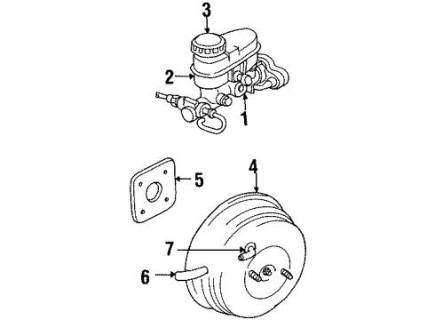 1999 Chrysler Sebring Vacuum Hose Diagram for 4616497