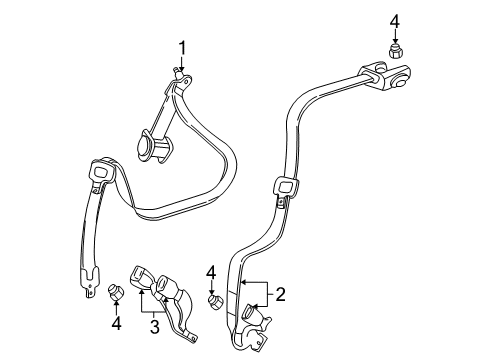 2005 Chrysler Sebring Rear Seat Belts Diagram