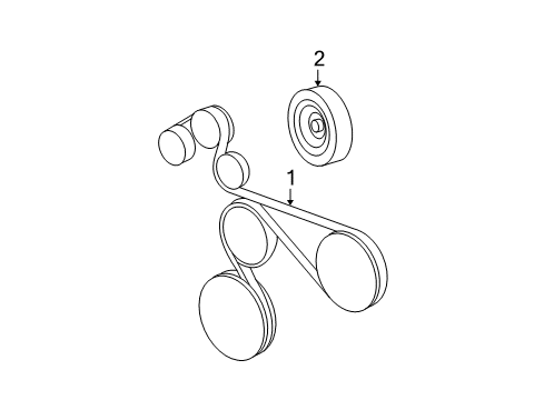 2009 Jeep Grand Cherokee Belts & Pulleys - Belts Diagram 2 - Thumbnail
