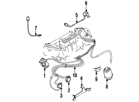 1993 Dodge Colt PCV Valve Diagram for MD104723