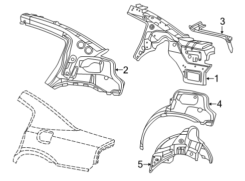 2016 Dodge Charger Reinforcement, Front Diagram for 68266964AL