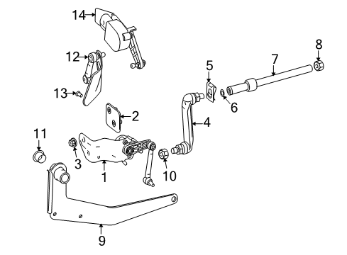 2009 Dodge Sprinter 2500 Lever Retainer Nut Diagram for 6105170AA
