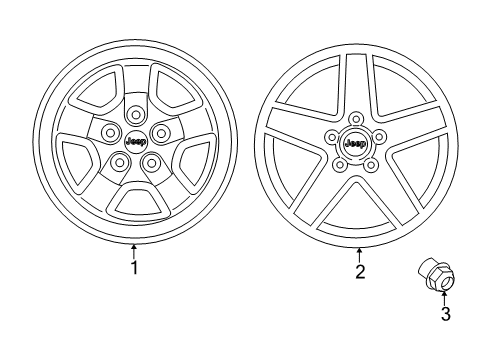 2010 Jeep Patriot Wheel, Alloy Diagram for 5105473AA