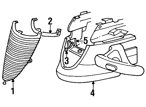 2001 Chrysler Prowler Grille, Front Diagram for PJ26TZZ