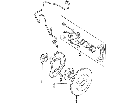 1996 Dodge Avenger Front Brakes Diagram