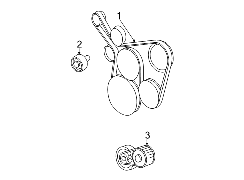 2001 Jeep Grand Cherokee Belt Tensioner Diagram for 4854089AB