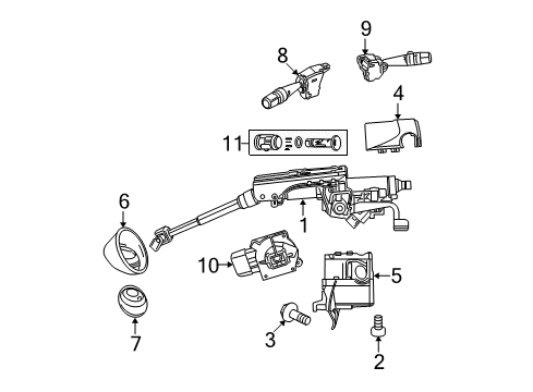 2007 Dodge Caliber Lower Shroud, Gray Diagram for 1CH70XDHAB