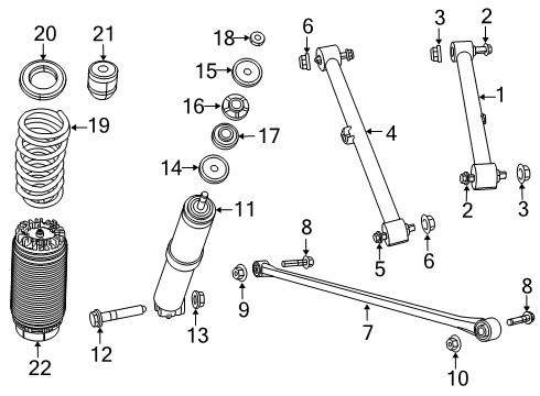2019 Ram 1500 Track Bar, Rear Diagram for 68264949AA