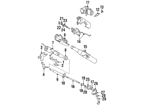 1988 Dodge Lancer Upper Bearing Snap Ring Diagram for 6032364
