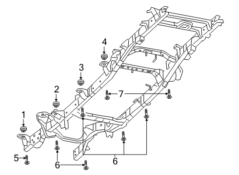2023 Ram 3500 Cushion, Rear Center Diagram for 68505698AA