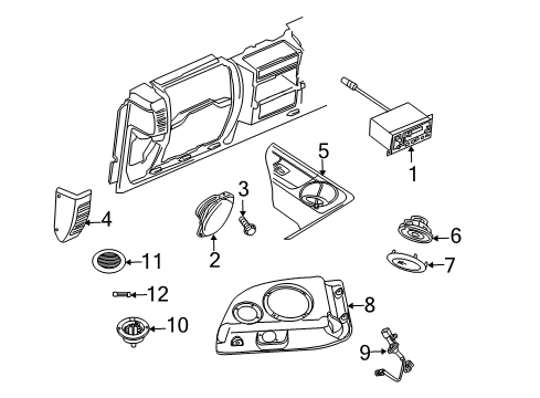 2001 Jeep Wrangler Rear Speaker Diagram for 56038566AB