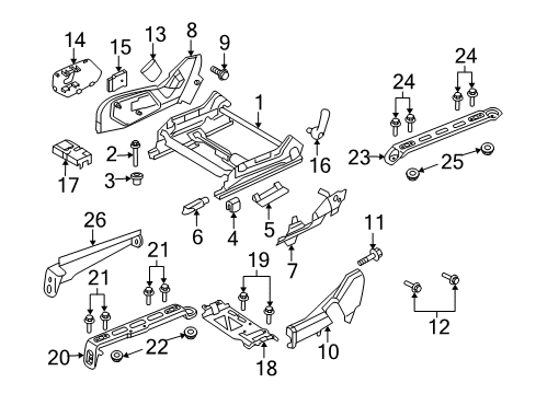 2010 Jeep Grand Cherokee Bracket, Passenger Side Diagram for 5143418AA