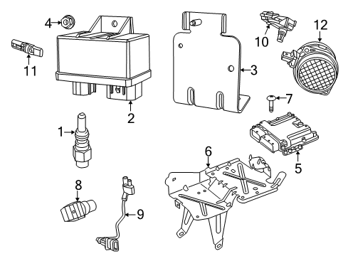 2015 Ram 1500 Control Module Bracket Diagram for 68161560AD