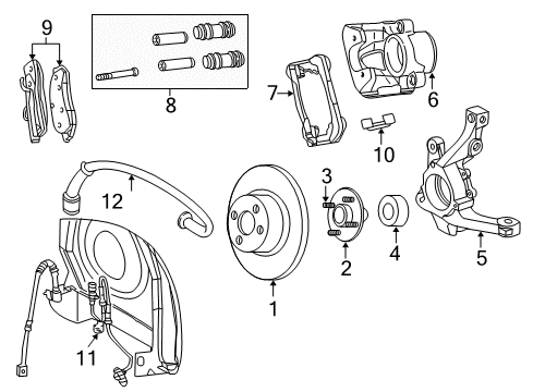 2006 Chrysler PT Cruiser Knuckle, Front Passenger Side Diagram for 5272492AB