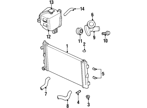 1998 Chrysler Sebring Radiator Diagram for 4596399AA