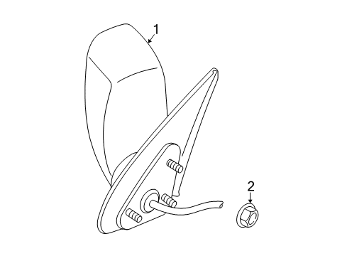 2006 Dodge Durango Power Mirror, Front Passenger Side Diagram for 55077398AI