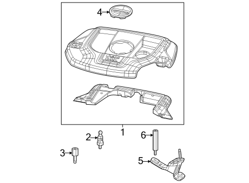 2022 Jeep Grand Cherokee Mount Bracket Diagram for 68414088AB