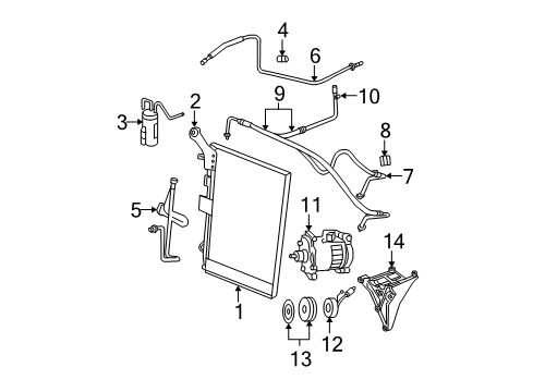 2006 Dodge Ram 1500 Fan Blade Diagram for 68031871AA