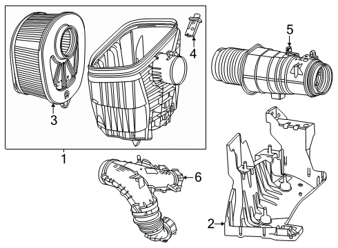 2025 Ram 1500 Filter - Air Diagram for 68572170AA