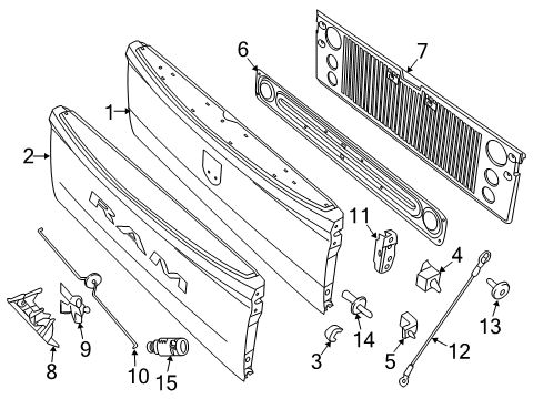 2018 Ram 2500 Control Rod, Rear Diagram for 68049240AA