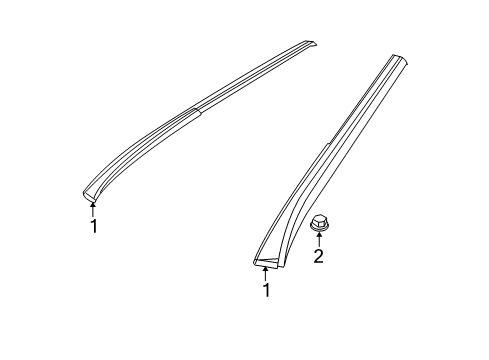 2007 Dodge Nitro Luggage Rack, Driver Side Diagram for 1BD49RXFAD