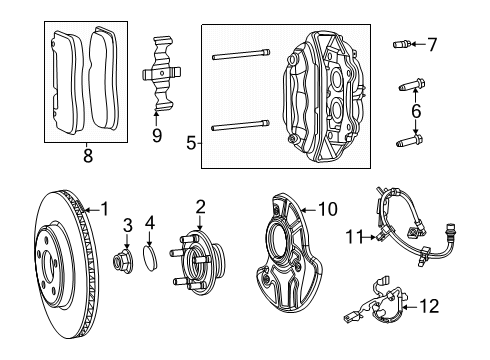 2024 Dodge Charger Daytona Front Brakes Diagram