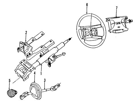 1991 Dodge Stealth Steering Column Diagram