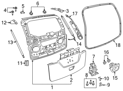 2020 Chrysler Voyager Handle, Outside, Rear Diagram for 5RP08KARAB