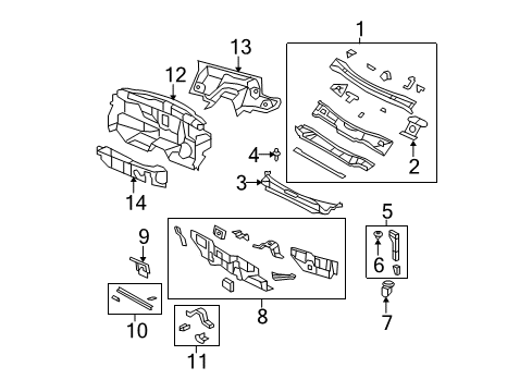 2008 Dodge Avenger Cowl Grille Diagram for 5155713AG