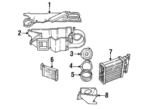 1990 Dodge Dakota A/C Hoses Diagram for 4482505