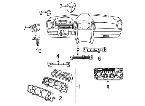2009 Jeep Commander Heater Control Diagram for 55111931AA