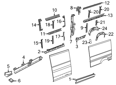 2019 Ram ProMaster 2500 Access Panel, Passenger Side Diagram for 68194851AB