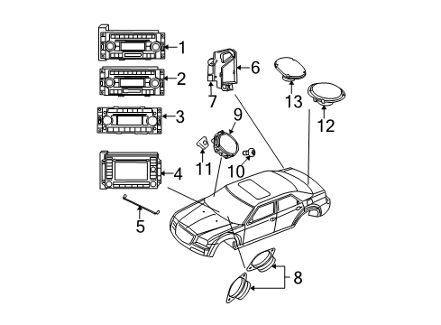 2007 Dodge Charger Radio Diagram for 5064067AG