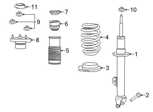 2016 Dodge Charger Shock Absorber Diagram for 68544310AA