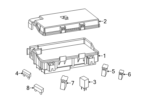 2016 Ram 2500 Fuse & Relay Box Diagram for 68322376AD