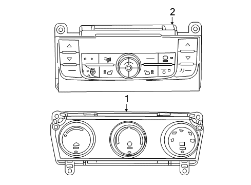 2008 Chrysler Town & Country Control Assembly, Front Diagram for 55111933AB