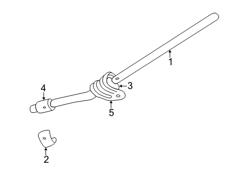 1998 Dodge Durango Stabilizer Bar Cushion, Front Diagram for 52106114AB